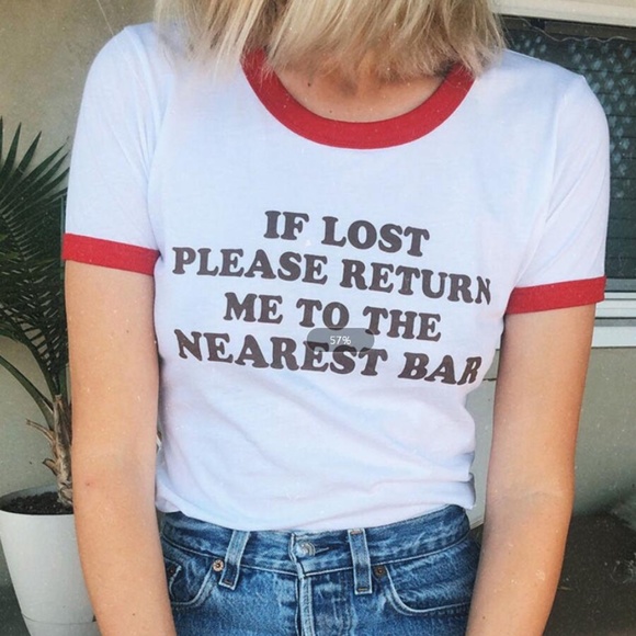If lost Return to bar graphic tee - Picture 2 of 3